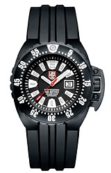Luminox LIMITED EDITION Deep Diver Automatic, 1500 Series White Markers, Black PVD Case, Blue & Green Tritium (1501)