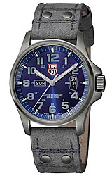 Luminox Atacama Field Day/Date Series Blue Steel Dial, Gun Metal Case and Suede Leather Strap (1823)