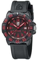 Luminox COLORMARK Navy Seals Dive Watch Red Numerals with Blue and Yellow Tritium (3065)