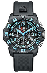 Luminox Colormark Chronograph Series Black Dial - Blue Hands and Markers (3083)