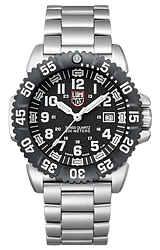 Luminox Steel COLORMARK Navy Seals Dive Watch White Numerals, Steel Case and Bracelet (3152)