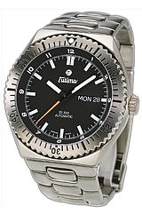 Tutima DI 300, 25 Jewel Automatic Titanium Dive Watches Black Dial, Titanium Case and Bracelet (629-02)