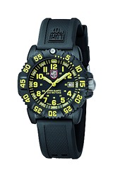 Luminox Women's (mid-size) COLORMARK Sport Dive Watch Yellow Numerals, Black Dial, Yellow Tritium