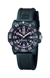 Luminox Women's (mid-size) COLORMARK Sport Dive Watch Pink Numerals, Black Dial, Blue and Green Tritium