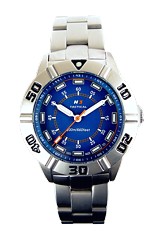 H3 Tactical Lady Commander Tritium Watch Blue Dial, Green Tritium, Steel Case & Bracelet (H3-301611L-09)