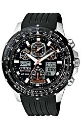 Citizen Skyhawk Watch, Pilot's Watch, AT Atomic Time Polyurethane Strap with Locking Clasp (JY0000-02E)