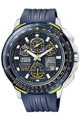 Citizen Blue Angels Skyhawk AT Blue and Yellow Dial, Blue Rubber Dive Strap (JY0064-00L)