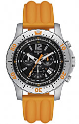 Traser Extreme Sport Chronograph Black Dial - Orange Silicon Strap (P6602.P53.0S.01)