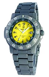 Smith & Wesson Tritium TITANIUM Executive Watch Yellow Dial, Titanium Case & Bracelet
