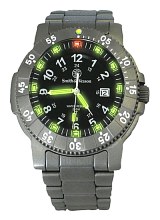 Smith & Wesson Tritium TITANIUM Executive Watch Black Dial, Titanium Case & Bracelet