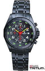 Smith & Wesson Ambassador Chronograph Tritium & Luminous Illumination, Black Titanium Case & Bracelet