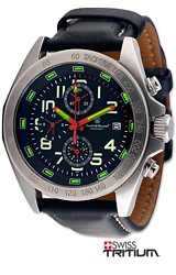 Smith & Wesson Ambassador Chronograph Tritium and Luminous Illumination, Steel Case & Leather Strap
