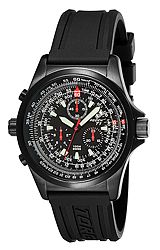 Torgoen Swiss T1 Computer Flight Watch Black Dial, Black PVD Steel Case, Black Rubber Strap (T01300)