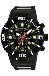 Torgoen Swiss T24 Collection Dive Chronographs All Black PVD Case, Black Dial, Black Polyurethane Strap (T24305)